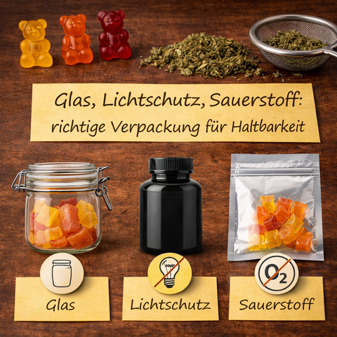 Glas, Lichtschutz, Sauerstoff: richtige Verpackung für Haltbarkeit