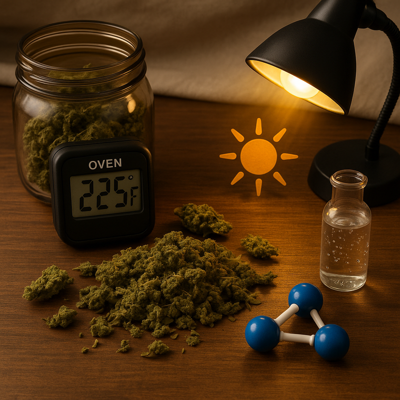 Wie Hitze, Licht und Sauerstoff THC abbauen