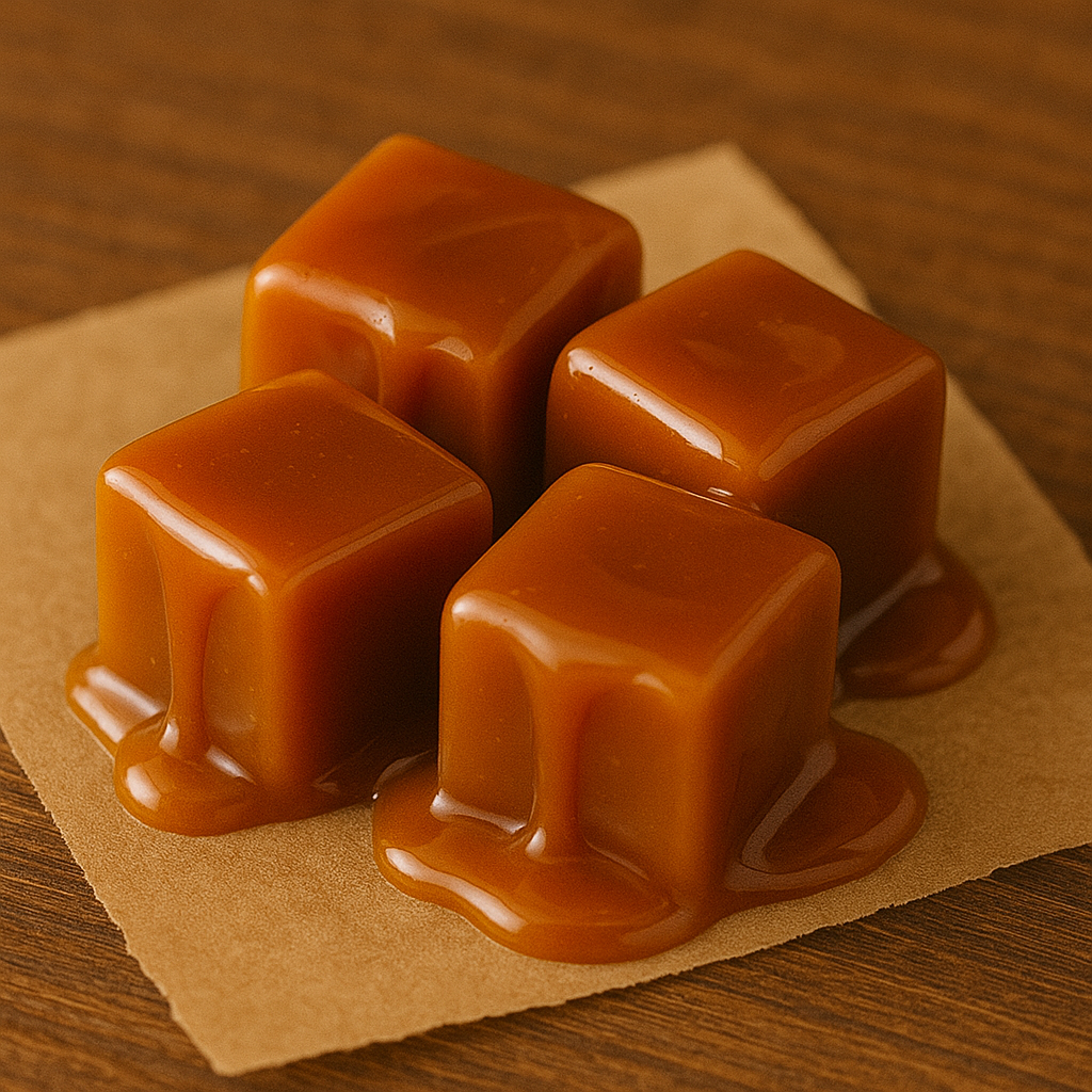 Weiche Karamellbonbons mit Cannabis Milch