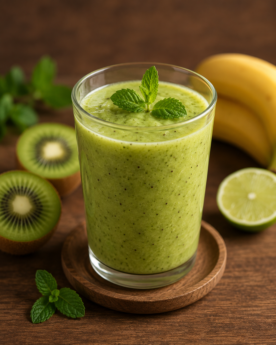 Kiwi-Smoothie mit Cannabis Sirup