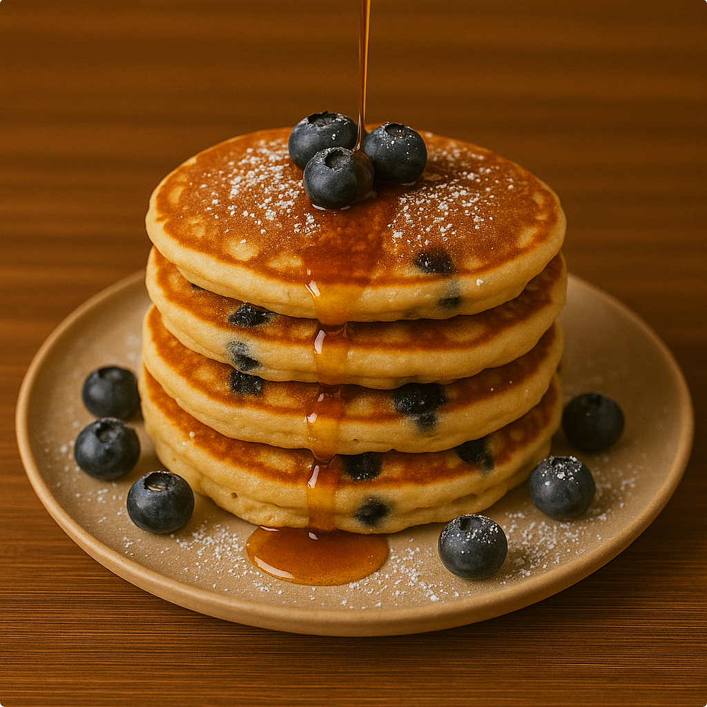 Blaubeer Pancakes mit Cannabis Butter
